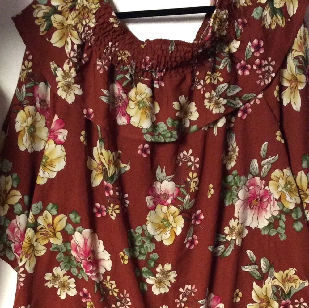 Fall Floral Blouse